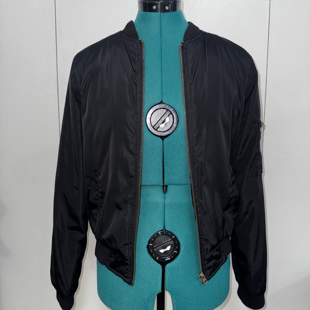 Woman’s light weight Black Bomber Jacket